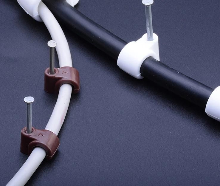 High Quality Medium Nail Cable Clip, Plastic Cable Clips