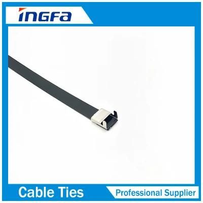 PVC Coated Wing Lock Type Stainless Steel Cable Ties