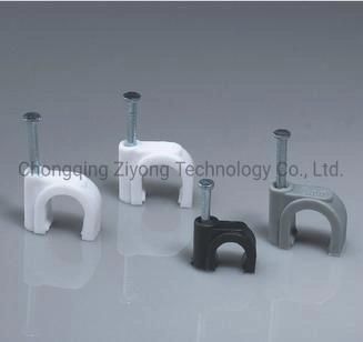 7mm Circle/Square Cable Clips with Electrical Wire Plastic