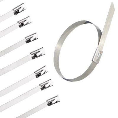 Strong Stainless Steel Bundle Grade Metal Cable Ties Zip Tie Wraps Exhaust Silver 4.6 X 500 mm