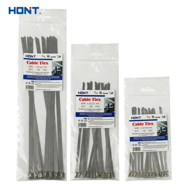 High Quality 4.6*500 Ball Lock Stainless Steel Cable Tie