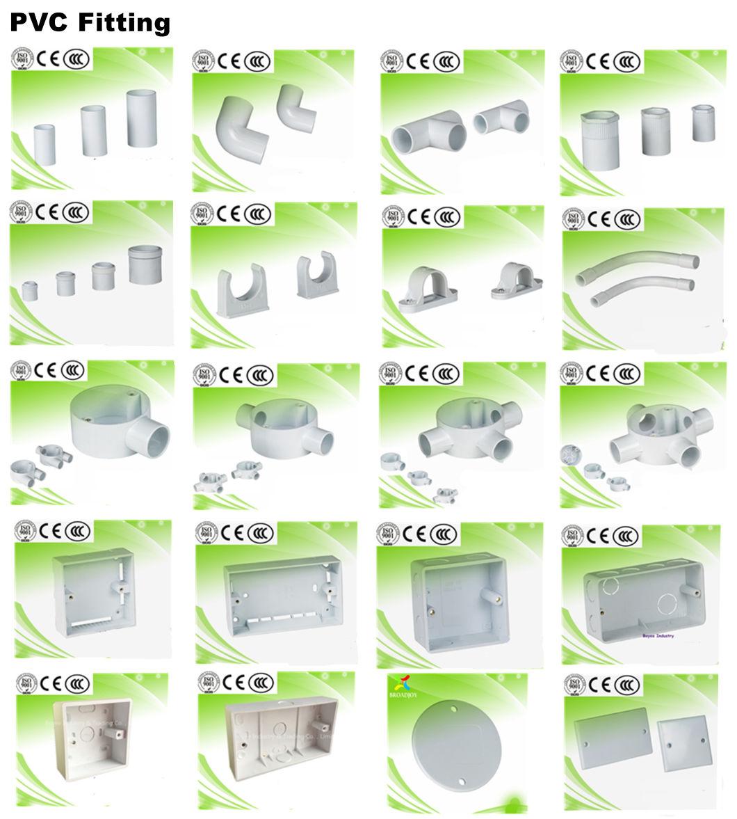 White/Grey/Black/Orange/Green Color 20mm & 25mm PVC Electrical Wiring Cable Ductwork Trunking / PVC Electric Duct Tube Pipe Conduit with Socket End & Belled End