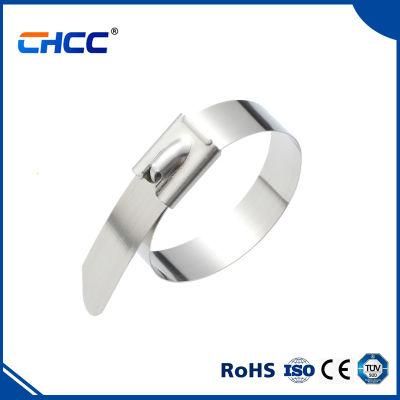 SS304 &amp; 316 Metal Wire Self Ball Locking Stainless Steel Cable Tie Buckles Manufacturer with CE