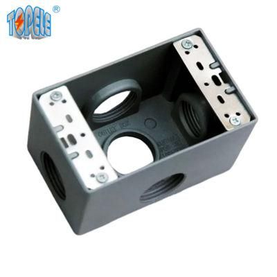 One/Two Gang Aluminum Weatherproof Gray Outlet Box