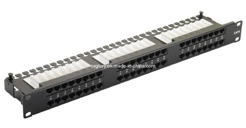 48 Port Cat. 5e/Cat. 6 1u Patch Panel