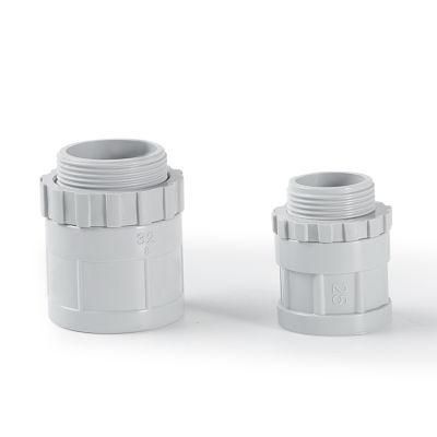 Plastic PVC Electrical Conduit Connectors Male Adapter with Lock Ring