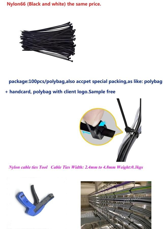Fire-Resistant Weather-Resistant Cable Tie Self-Locking Retractable Nylon Cable Tie