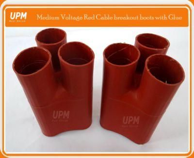 Three Cores Red Medium Voltage Heat Shrinkable Cable Breakount