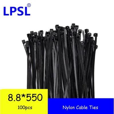 8.8*550mm Black Nylon High Quality Self Locking Cable Tie Wholeseller