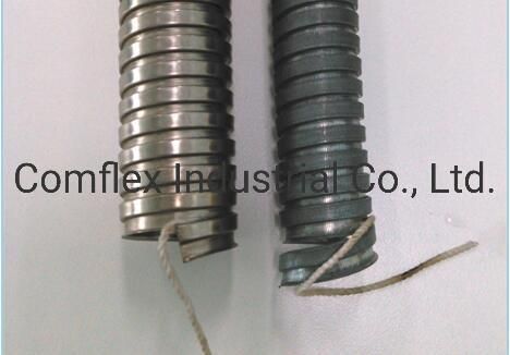 Metal Corrugated Tubing, Flexible Wire Cable Metal Conduit 28mm Dia 2 Meters/