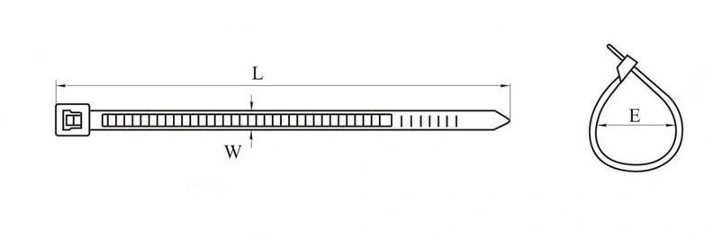 Self-locking UL Approved Nylon Cable Plastic Tie