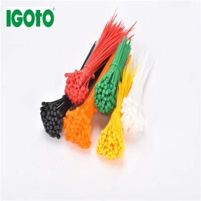 100PCS Per Bag 2.5 X 200mm Multi-Color Plastic Self Locking PA66 Nylon Cable Ties