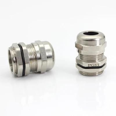 Pg11 Waterproof Brass Cable Gland (plastic insert without claw) IP68 with Lock Nut