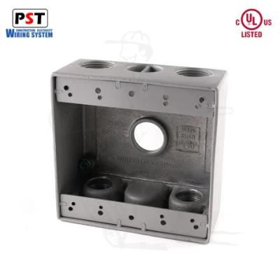 UL Double Gang Cast Aluminum Weatherproof Square Electrical Box