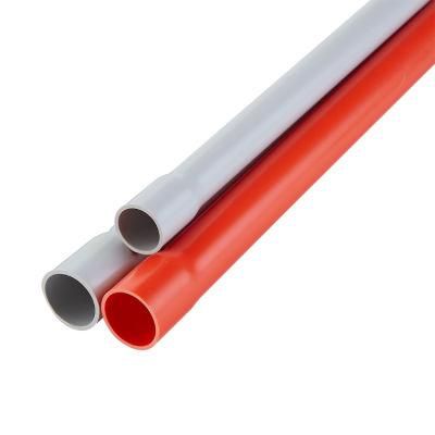 OEM Grey Plastic Electrial Wiring Conduit Pipe for Cable System