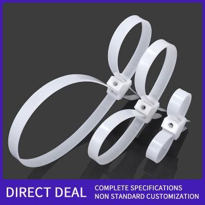 Double Button Nylon PA66 Self-Locking Cable Tie Plastic Zip Wire Binding Strap Tie Super Strength Cable Tie Double Ring