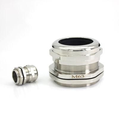 M63 Thread Nickel Plated Brass Metal Cable Gland