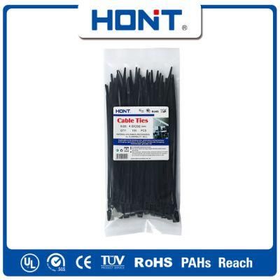 24 Years Manufacturer Nylon UL Hont Plastic Bag + Sticker Exporting Carton/Tray Metal Ties Cable Tie