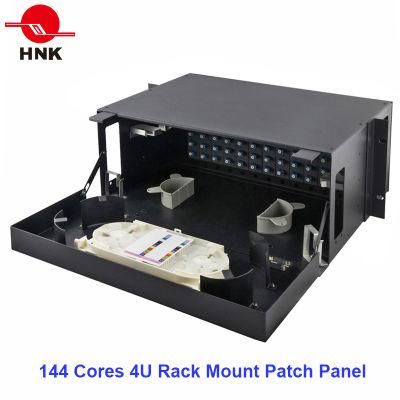 144 Cores 4u Rack Mount Fiber Optic Patch Panel