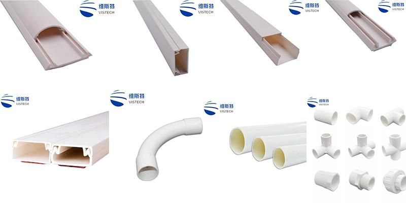 PVC Electrical Cable Channel Trunking with or Without Blue Tape/Adhesive