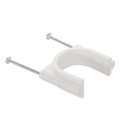 Plastic PE Material Flat Wire Nail Cable Clip