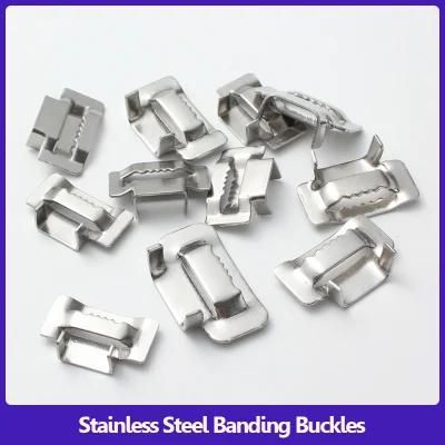201 304 316 Stainless Steel Banding Buckles Belt Strap Ratchet Cable Ties Metal Ear Lock Banding Buckle