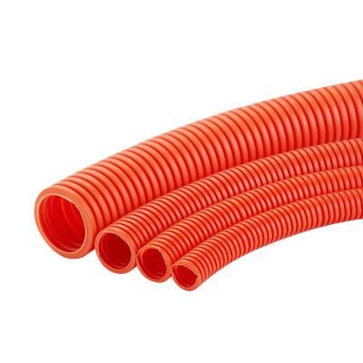 Orange PVC Flexible Corrugated Electrical Conduit