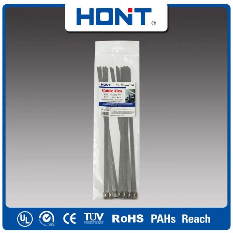 Heavy Duty 4.6*200 Ball Lock Stainless Steel Cable Tie with Ce