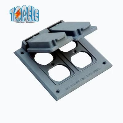 Factory Price 2 Gang Aluminum Device Cover for Weatherproof Box