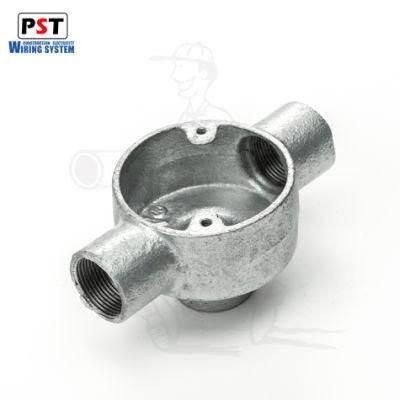 20mm 25mm Through Two Way Malleable Iron Conduit Circular Box