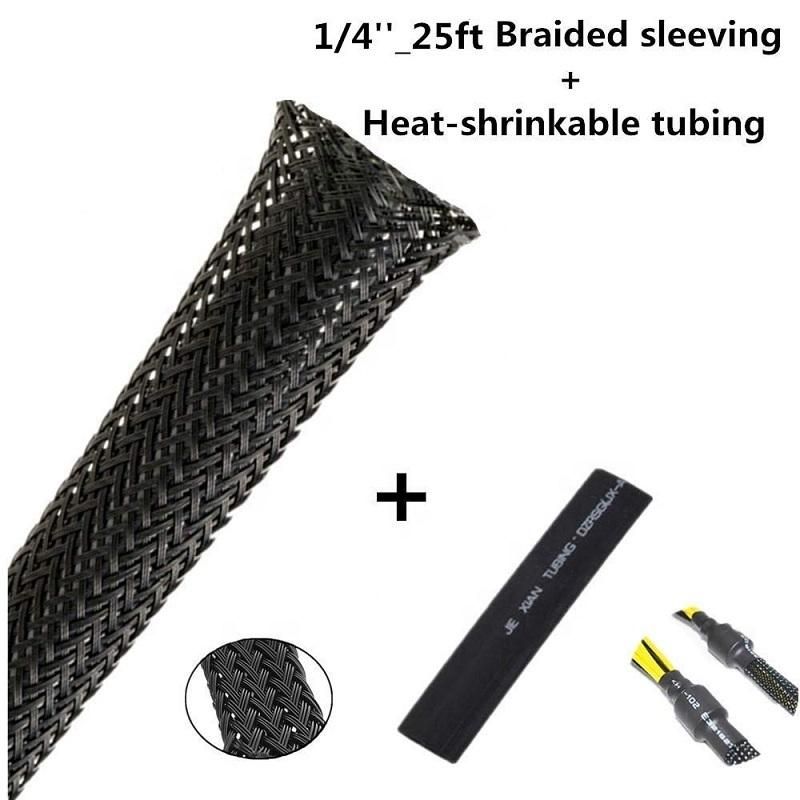 Factory Supplied Auto Wire Cable Lot Sleeving Sheathing Pet Expandable Braided Sleeve
