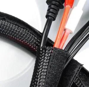 Self Closing &amp; Overlapping Edge Pet Monofilament and Multifilament Fibre Knitted Hose Protection Applied for Automotive
