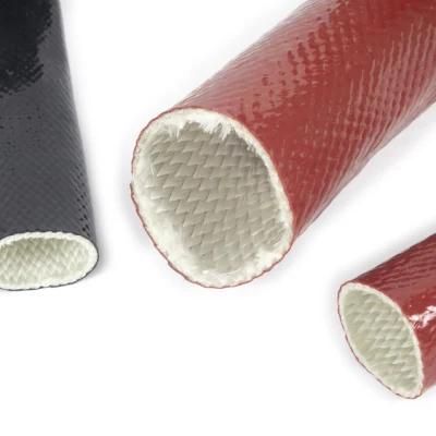 Silicone Coated Fiberglass Hose Protection Thermal Isolation Fireproof Insulation Sleeve