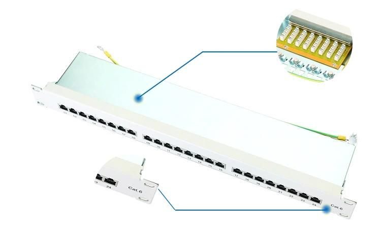 1u FTP 24port with Cable Management CAT6 Krone IDC Patch Panel