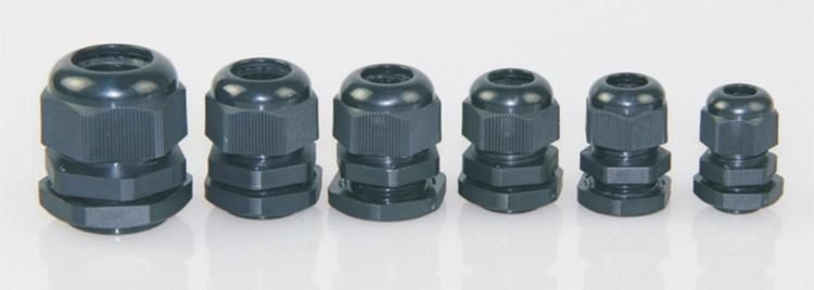 Pg7 Electrical Nylon Cable Gland with Plastic Insert Lock Nuts IP68 Black Cable Gland