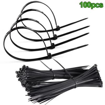 100 PCS Zip Fasten Wire Wrap ABS Plastic Cable Ties