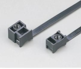 Wire Saddle Cable Tie with 94V-2 Marker/Push Mount Ties Double Locking Nylon 66 Cable Ties