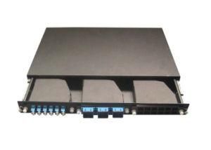 1u 19&prime;rack Mounted Fiber Patch Panel for 3PCS MPO Cassettes