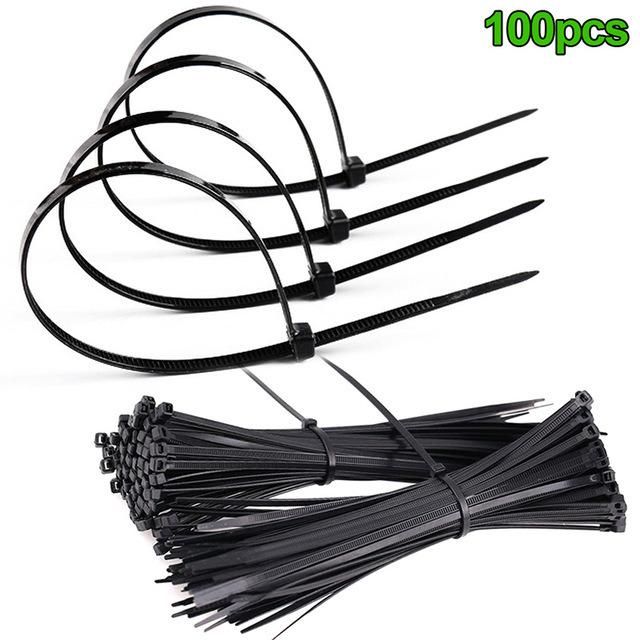 Nylon Cable Ties Plastic Cable Tie 100% Nylon Material (pack of 100)