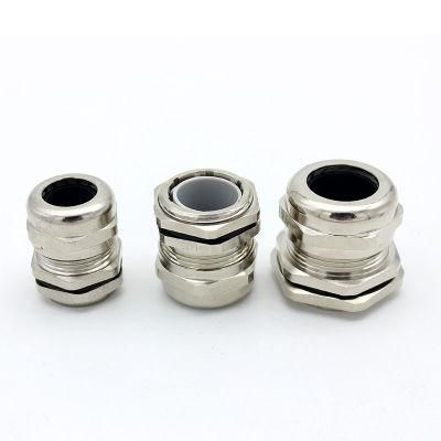 M10 Through Type Waterproof Brass Cable Gland with Metric Thread Connector Straight Glands Metal