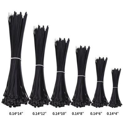 China Supplier Cable Tie Nylon66 Clamp UV 8 Inch Black Colour Self Locking Nylon66 PA66 Plastic Material Cable Zip Wraps Tie