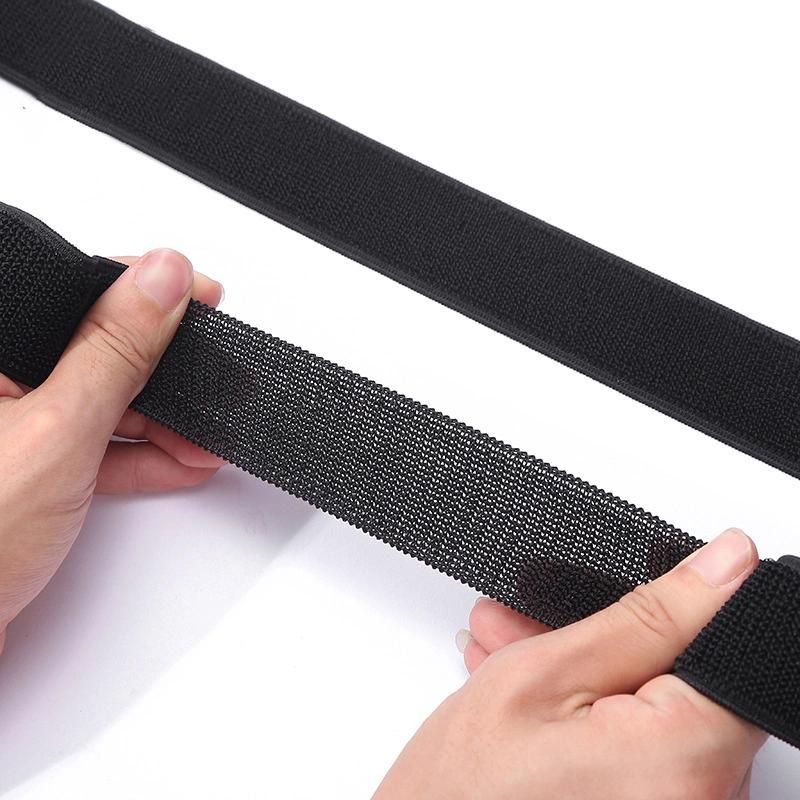 1" Black Fastener Stretch Elastic Loop Tape