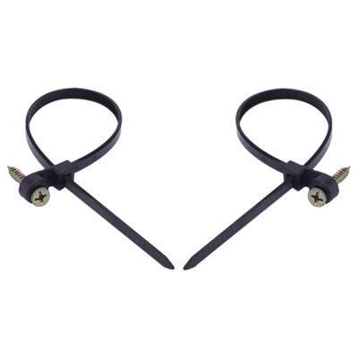 Black Nylon UL Screw Mount Kabel Ties