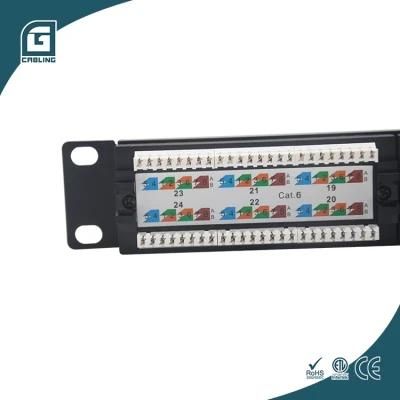 Gcabling Structured Cabling 1u Network 24 Port UTP 24port Rack Mount Data -C6panel1u24