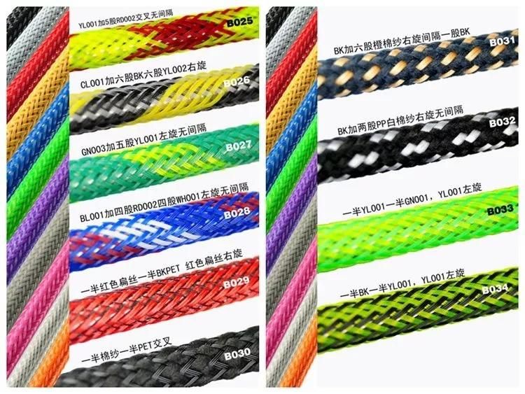 Multicolor Braided Expandable Sleeve for Wiring Harness Wire Cover