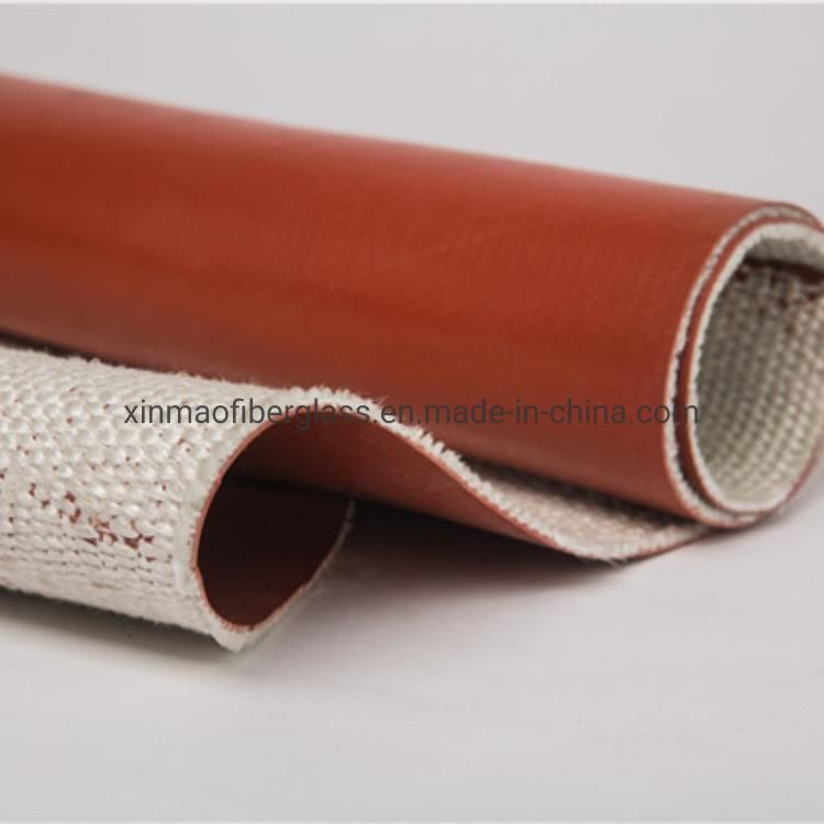 High Temperature Resisting Fire Blanket Fireproof Silica Fiber Glass Cloth with Silicone Coat