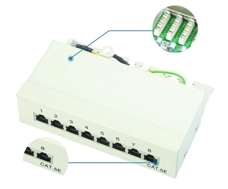 1u FTP Cat5e Patch Panel Cable Managament