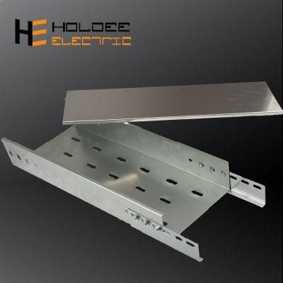 Low Voltage Cold Galvanizing Carbon Steel Perforated Cable Tray Cover Sizes with Accessories From China Manufacturer