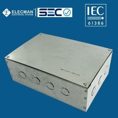 IEC 61386 Steel Electrical Junction Box Junction Box Chuqui Box Pregalvanized Caja Metalica 300 X 200 X 100