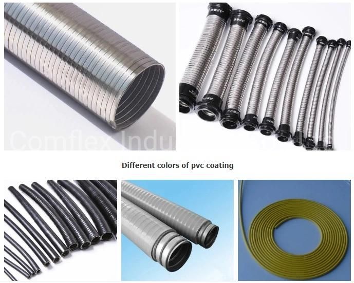 Hot Sale ID 10mm 16mm Electric Wiring PVC Coated Electrical Inter Square Lock Flexible Metal Conduit Pipe Price